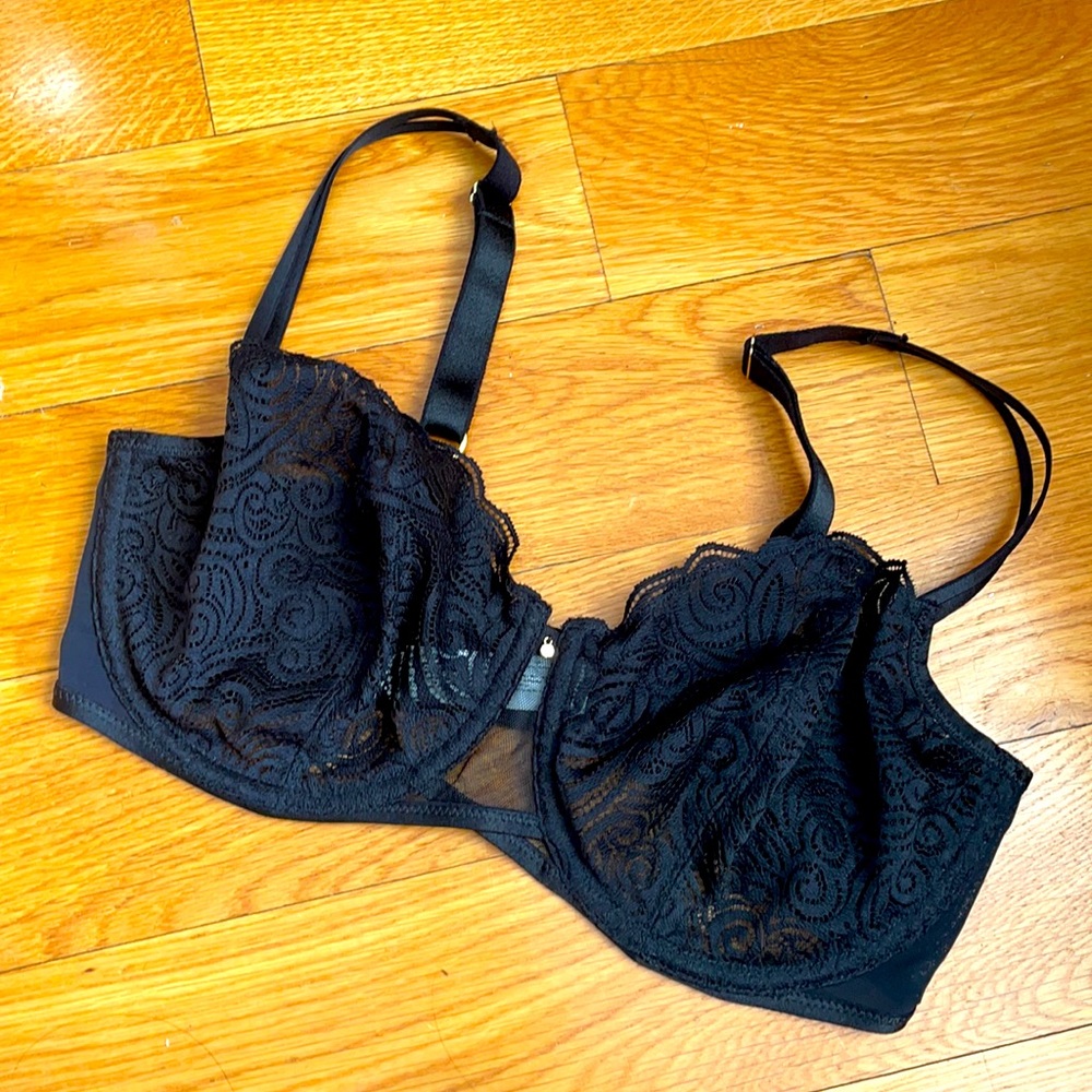 Chantelle NWOT Lace Bra Black 36 DDD